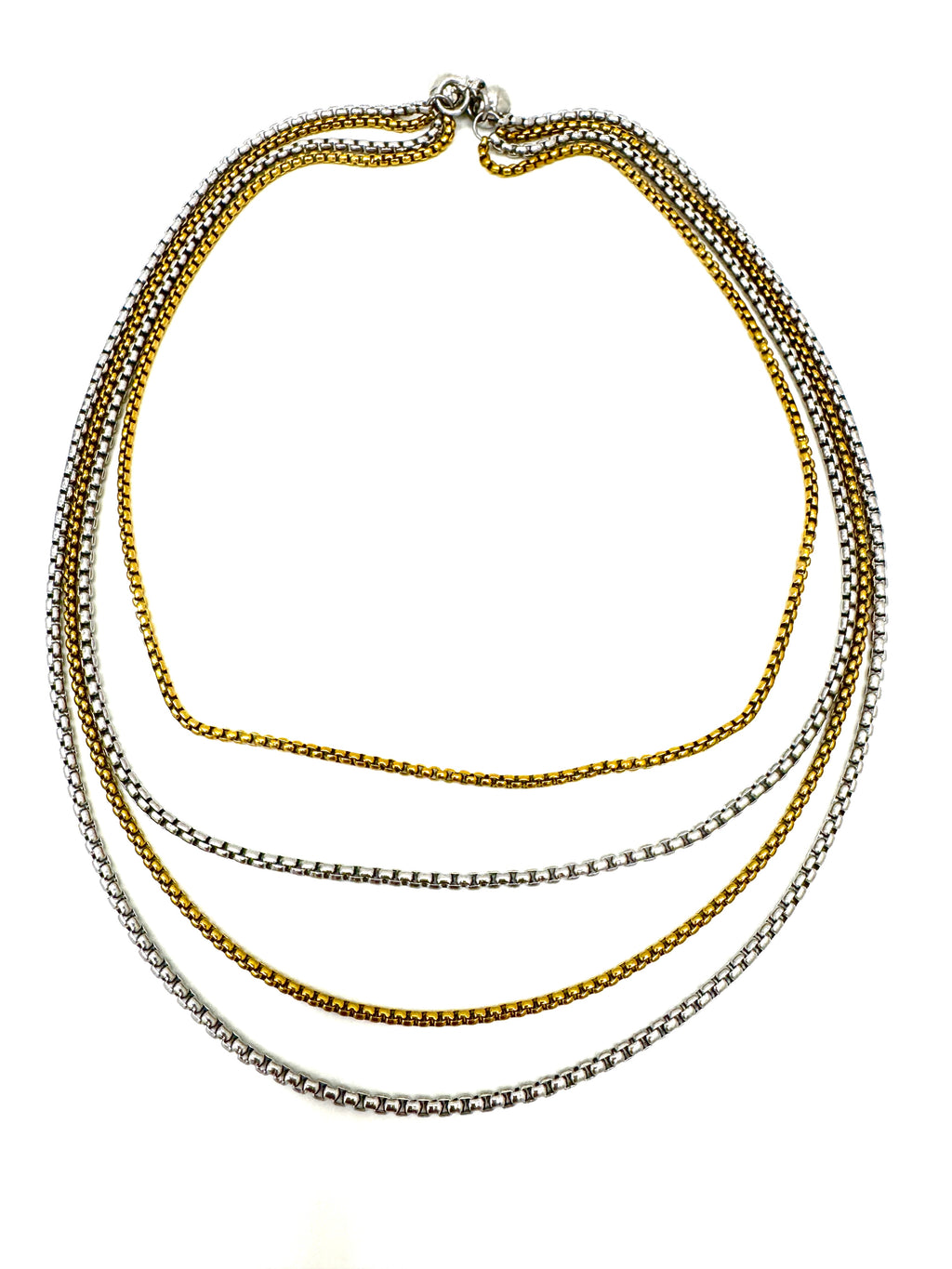 Two Tone Cascade Necklace