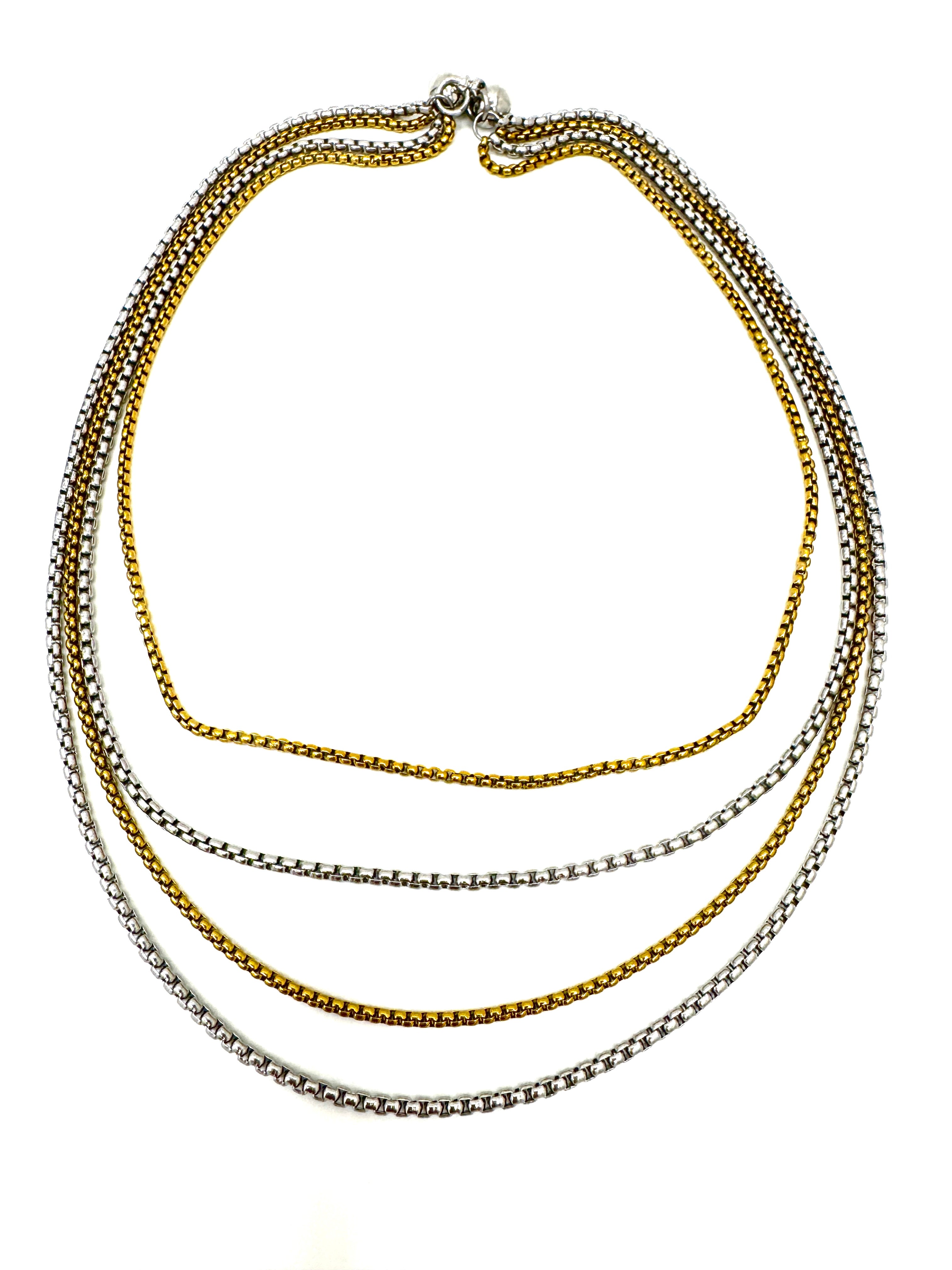 Two Tone Cascade Necklace