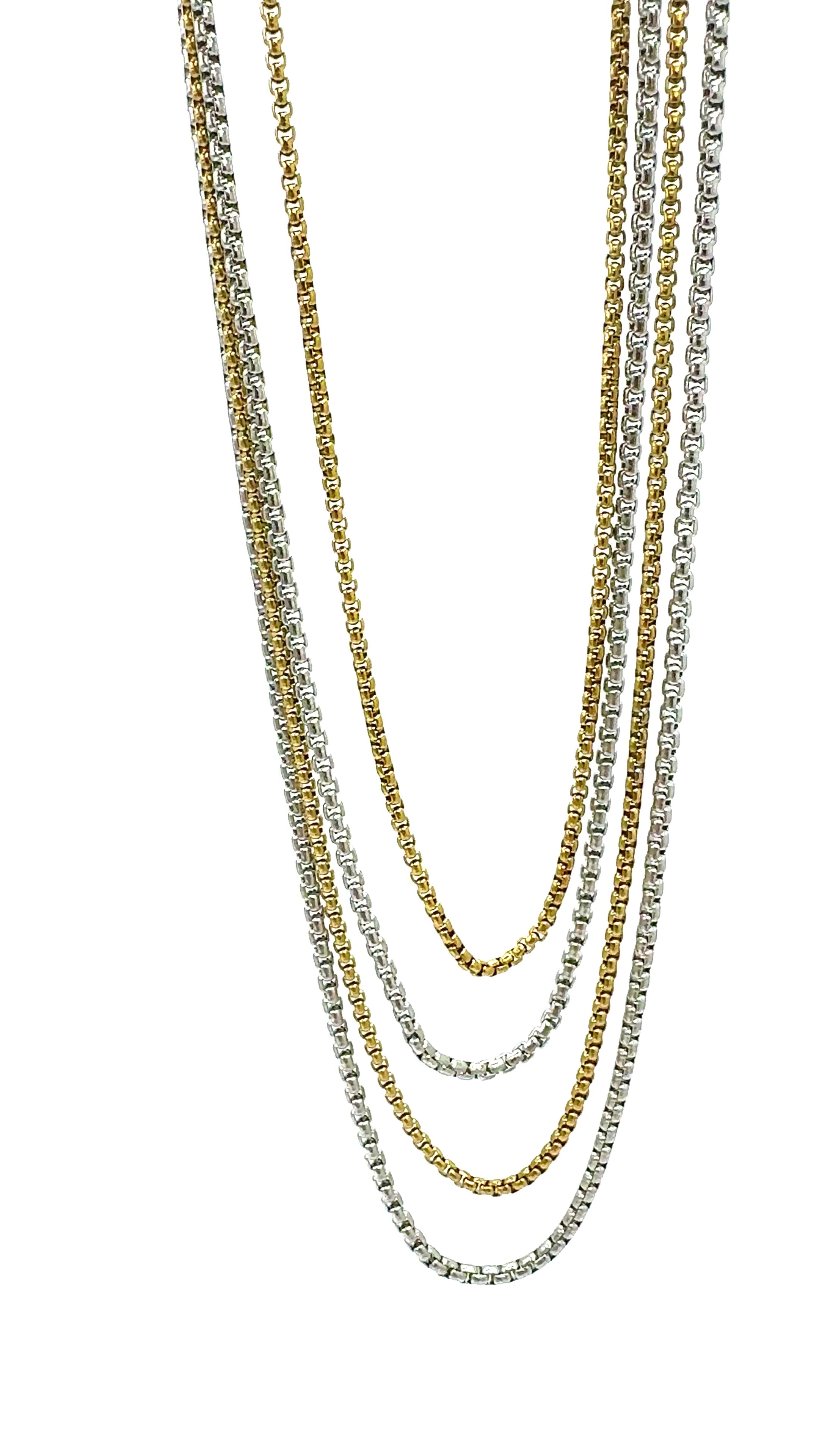 Two Tone Cascade Necklace